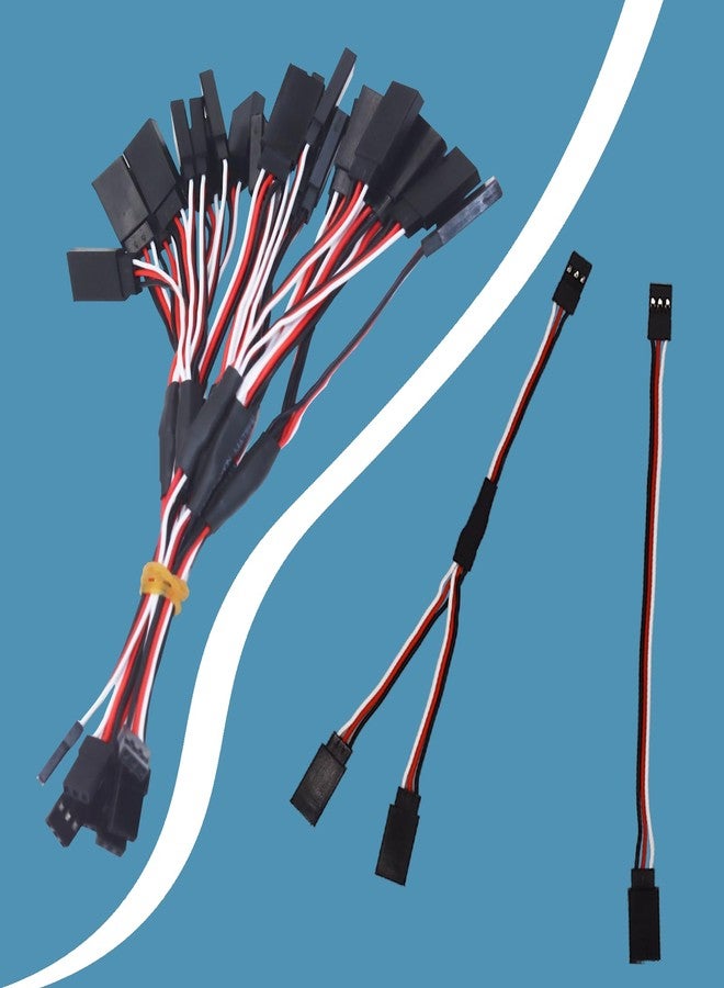 Nvwadayu JST Y Splitters - 1 Male to 2 Female, RC Servo Y Connector, Servo Harness Lead, Extension Cable, JR Wire Connectors Fits RC JR Futaba Airplanes, Car (6pcs) - Image 5